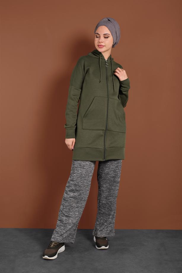 Vêtements hijab  HOODED ZIPPED SPORT JACKET 0801 - TRENDTESETTÜR