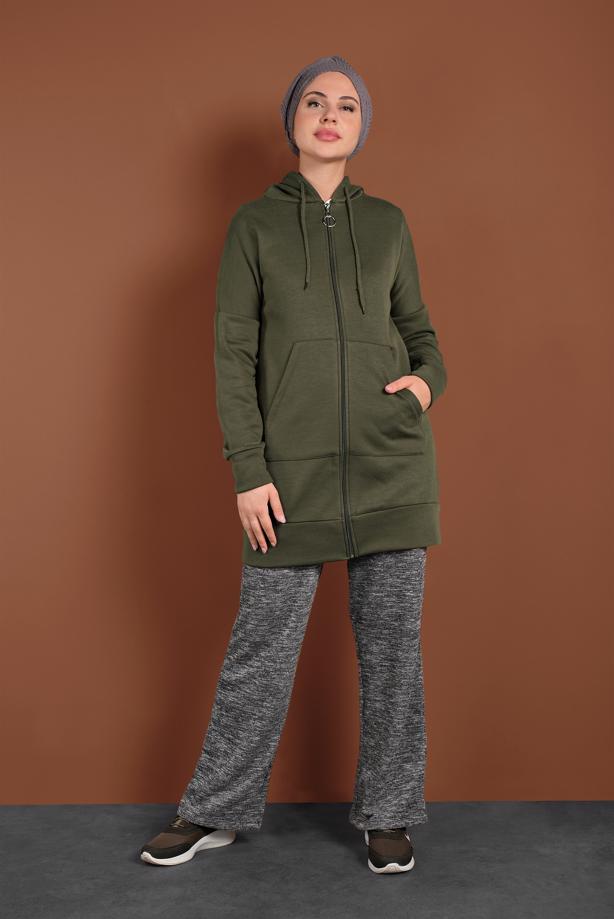 Vêtements hijab  HOODED ZIPPED SPORT JACKET 0801 - TRENDTESETTÜR