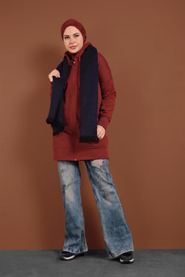 Vêtements hijab  HOODED ZIPPED SPORT JACKET 0801 - TRENDTESETTÜR