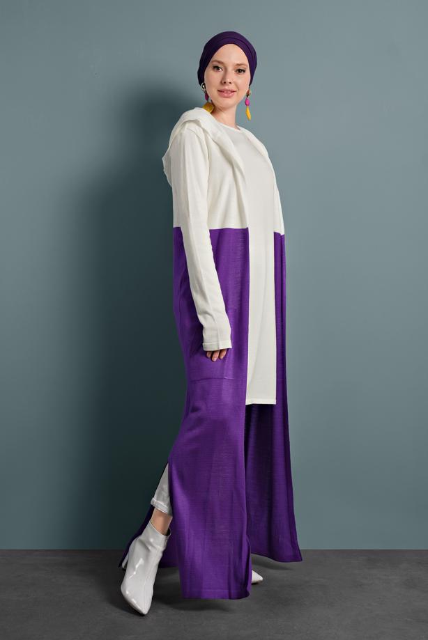 Vêtements hijab  CARDIGAN WITH SLITS 0921 - TRENDTESETTÜR
