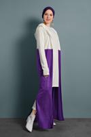 Vêtements hijab POURPRE GILET MAILLE AVEC FENTES 0921