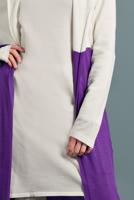 Vêtements hijab POURPRE GILET MAILLE AVEC FENTES 0921