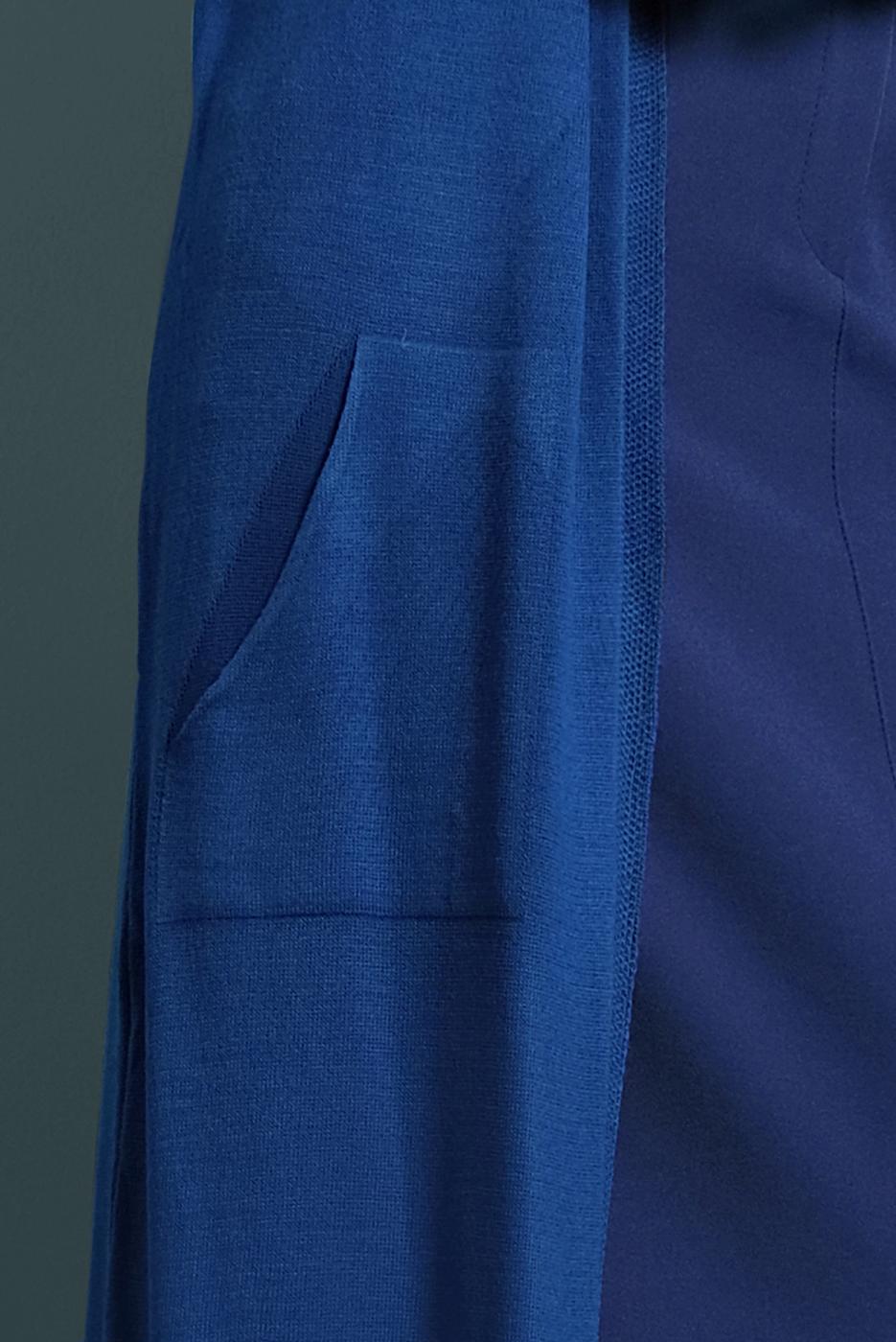 Vêtements hijab BLEU MARINE GILET MAILLE AVEC FENTES 0921