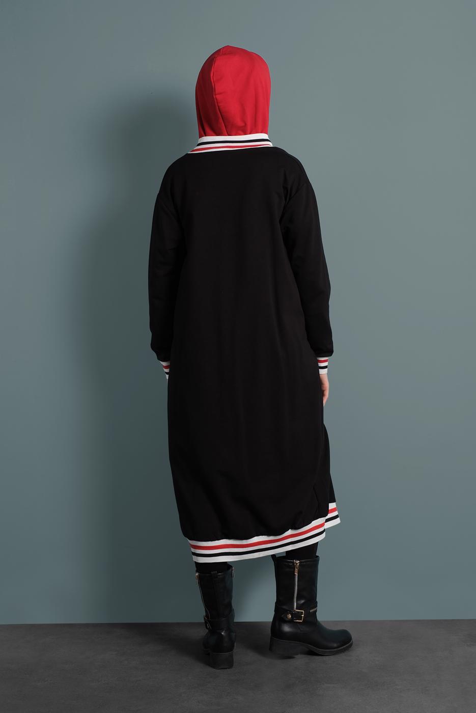 Vêtements hijab NOIR VESTE SPORT À ZIPPÉ 1100