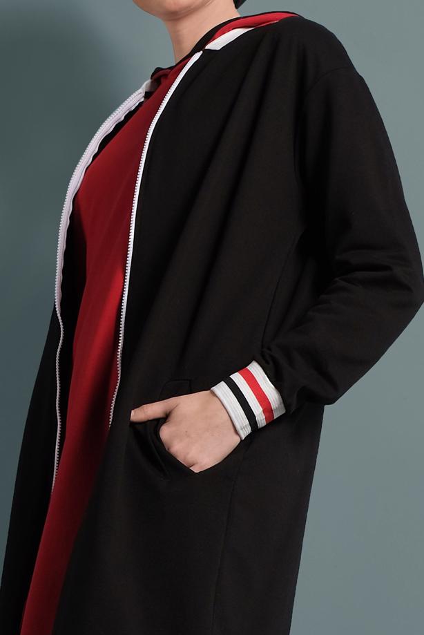 Tesettür giyim  FERMUARLI SPOR CEKET 1100  - TRENDTESETTÜR