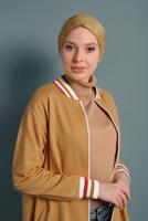 Hijab clothing ORANGE ZIPPED SPORT JACKET 1100 