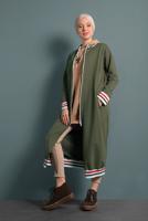 Vêtements hijab KAKI VESTE SPORT À ZIPPÉ 1100