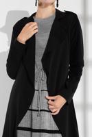 Vêtements hijab NOIR VESTE AVEC CEINTURE 2007 