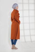 Hijab clothing ORANGE BELTED TRENCH-COAT 2007
