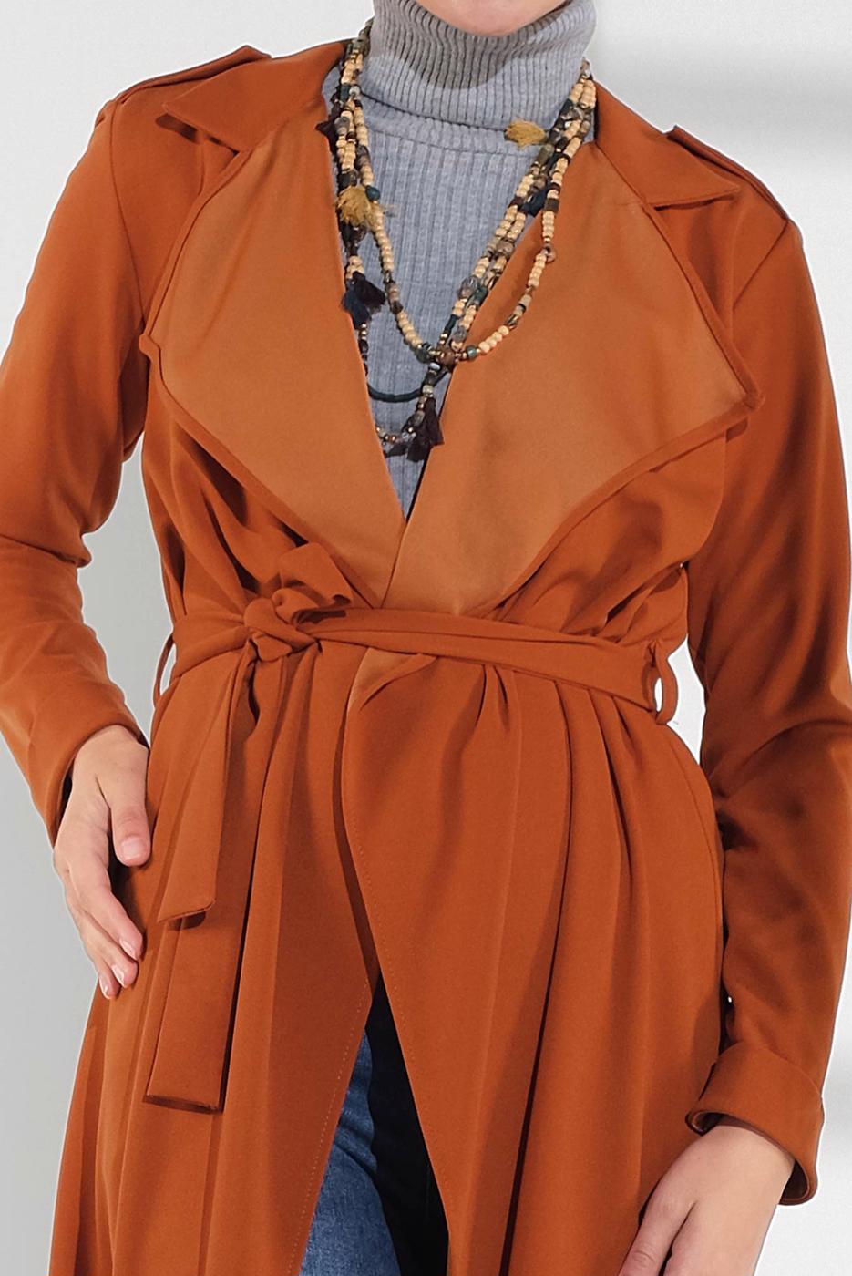 Vêtements hijab ORANGE VESTE AVEC CEINTURE 2007 