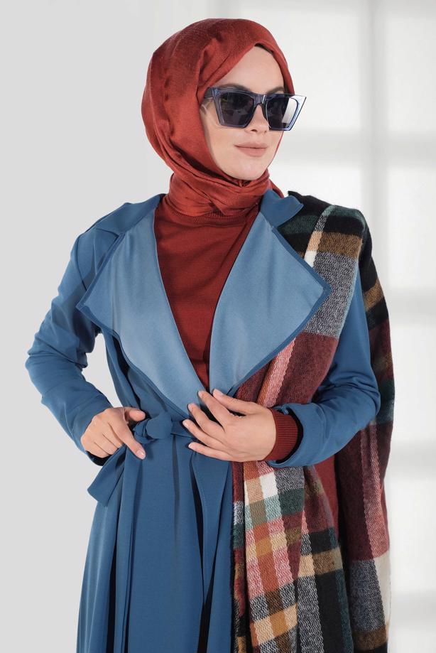 Hijab clothing  BELTED TRENCH-COAT 2007 - TRENDTESETTÜR