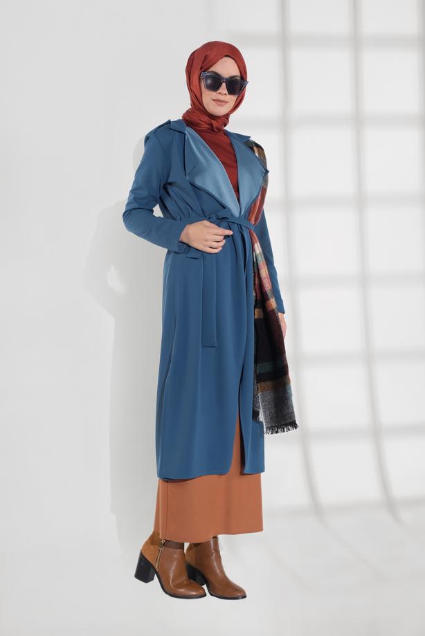 Vêtements hijab  BELTED TRENCH-COAT 2007 - TRENDTESETTÜR
