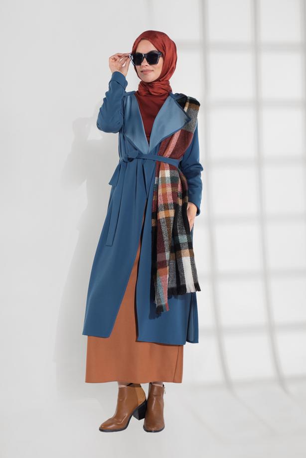 Vêtements hijab  BELTED TRENCH-COAT 2007 - TRENDTESETTÜR