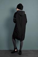 Hijab clothing BLACK SEQUINED TRENCH-COAT 2220 