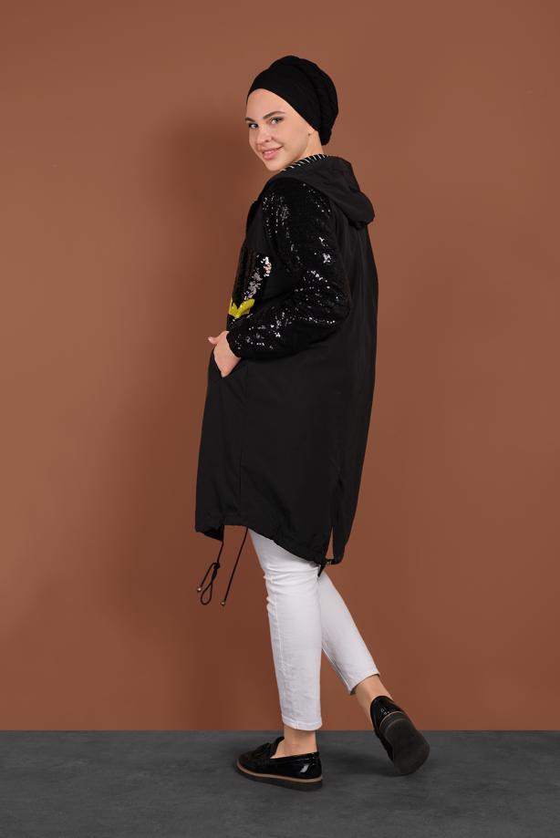 Vêtements hijab  SEQUINED TRENCH-COAT 2220  - TRENDTESETTÜR