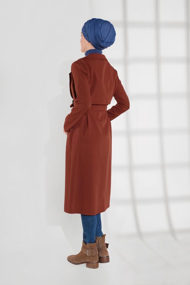 Vêtements hijab  SMOCKED BELTED JACKET 3007  - TRENDTESETTÜR