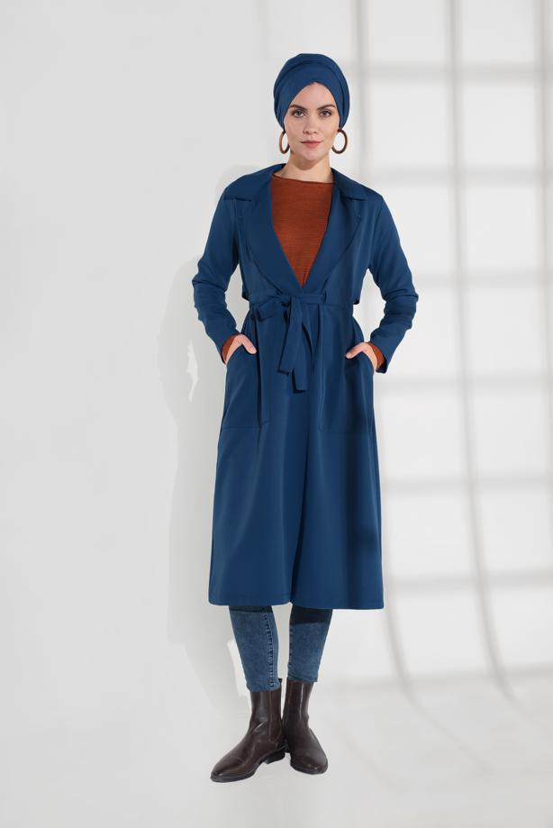 Vêtements hijab  SMOCKED BELTED JACKET 3007  - TRENDTESETTÜR