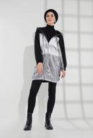 Tesettür giyim SİYAH PUL PAYETLİ CEKET 3055