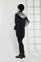 Tesettür giyim SİYAH PUL PAYETLİ CEKET 3055