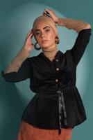 Hijab clothing BLACK CORDUROY JACKET 3113 