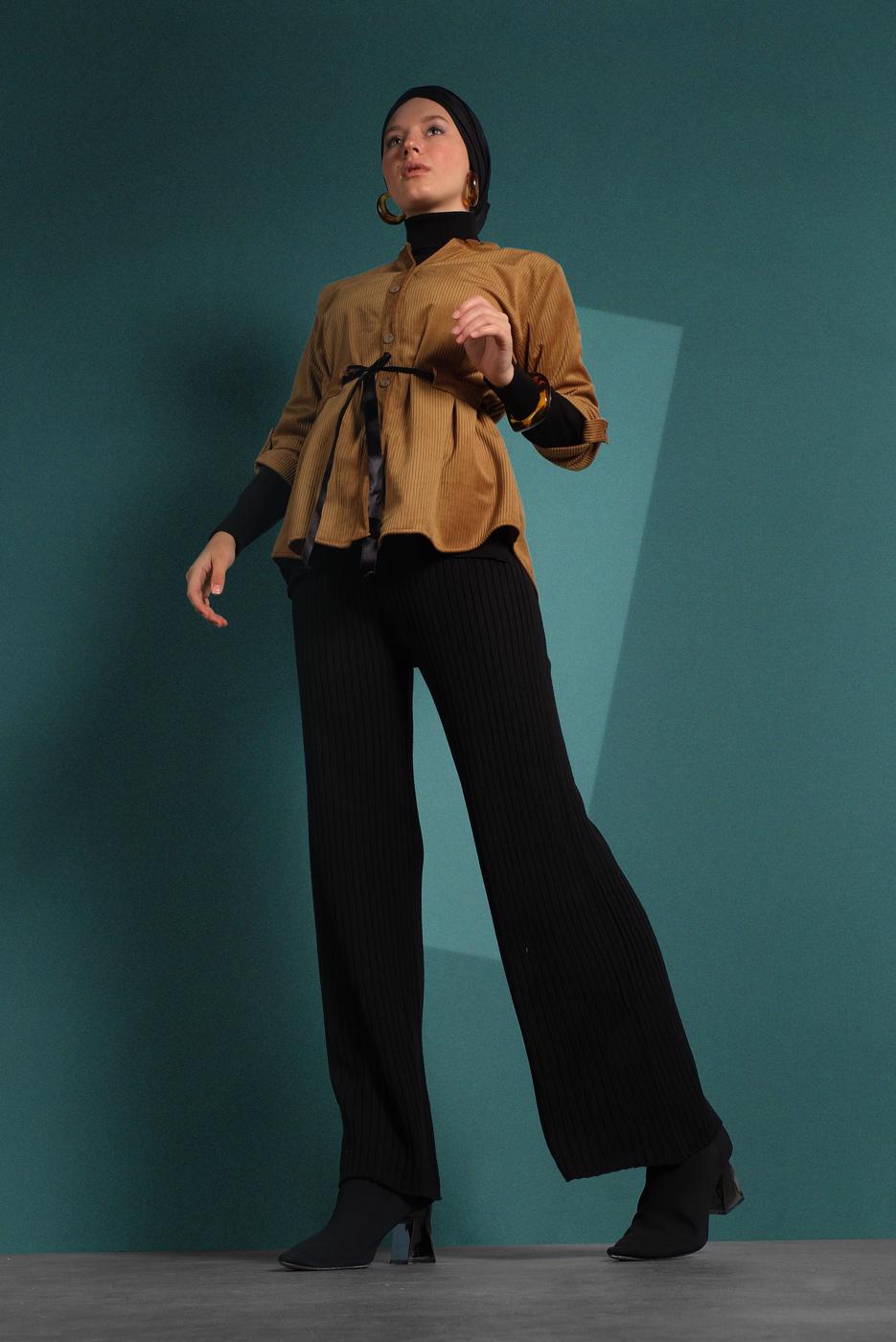 Hijab clothing BROWN CORDUROY JACKET 3113 