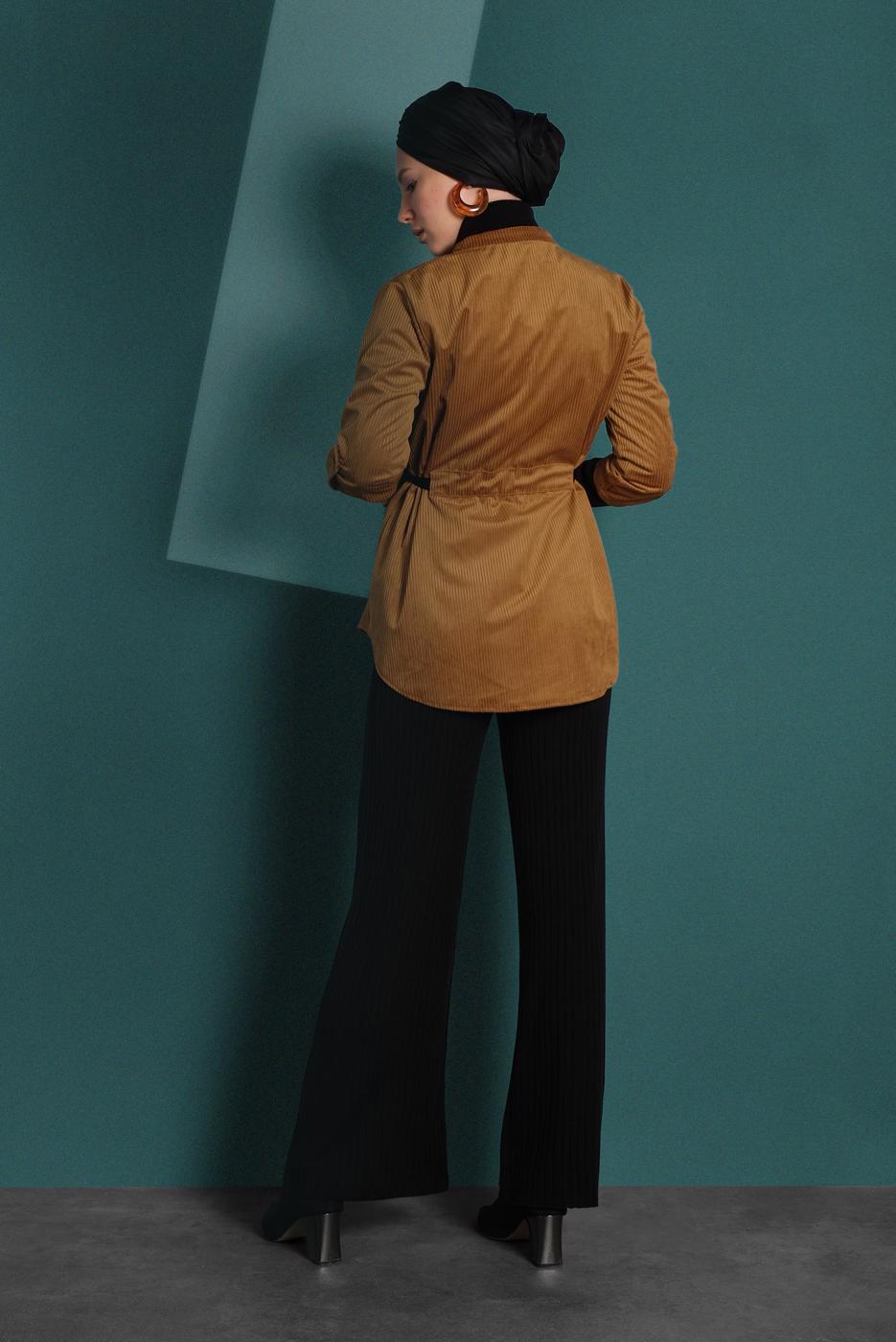 Hijab clothing BROWN CORDUROY JACKET 3113 