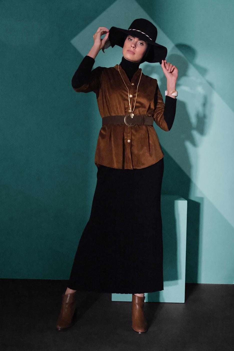 Vêtements hijab TABA VESTE EN VELOURS 3113 