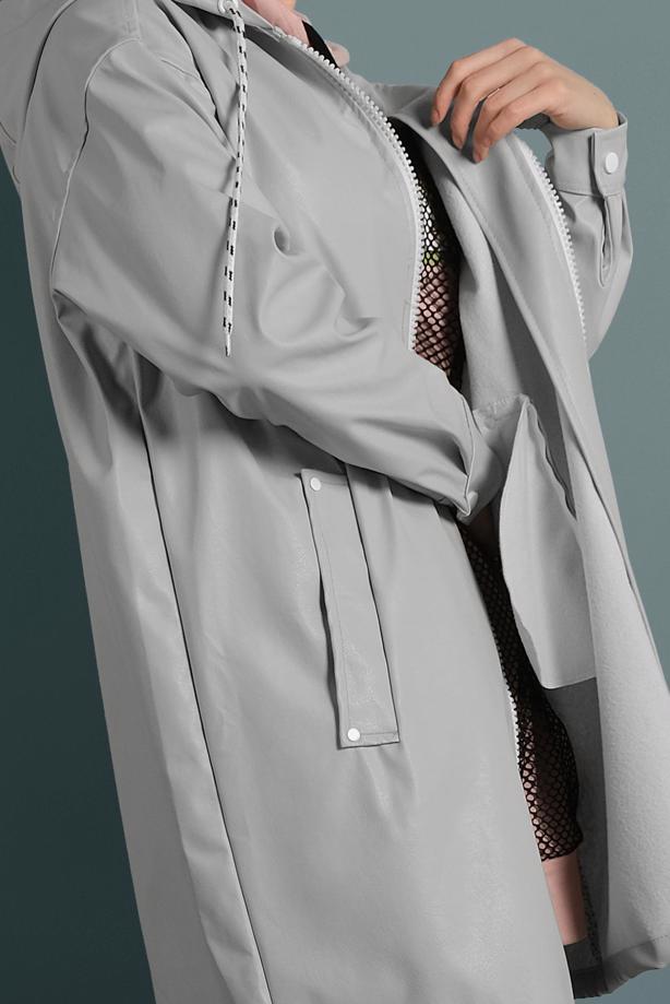 Vêtements hijab  HOODED LEATHER TRENCH-COAT 3220  - TRENDTESETTÜR