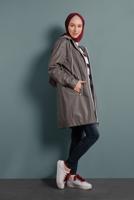 Vêtements hijab VISON TRENCH-COAT EN CUIR À CAPUCHE 3220