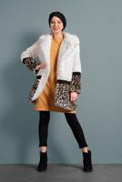 Vêtements hijab CRÈME VESTE À IMPRIMÉ 4700 