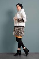 Vêtements hijab CRÈME VESTE À IMPRIMÉ 4700 