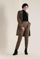 Tesettür giyim KAHVE LEOPAR DESENLİ CEKET 4811 