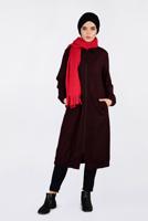 Tesettür giyim SİYAH ETEK UCU LASTİKLİ BOYDAN FERMUARLI GİY ÇIK 4821