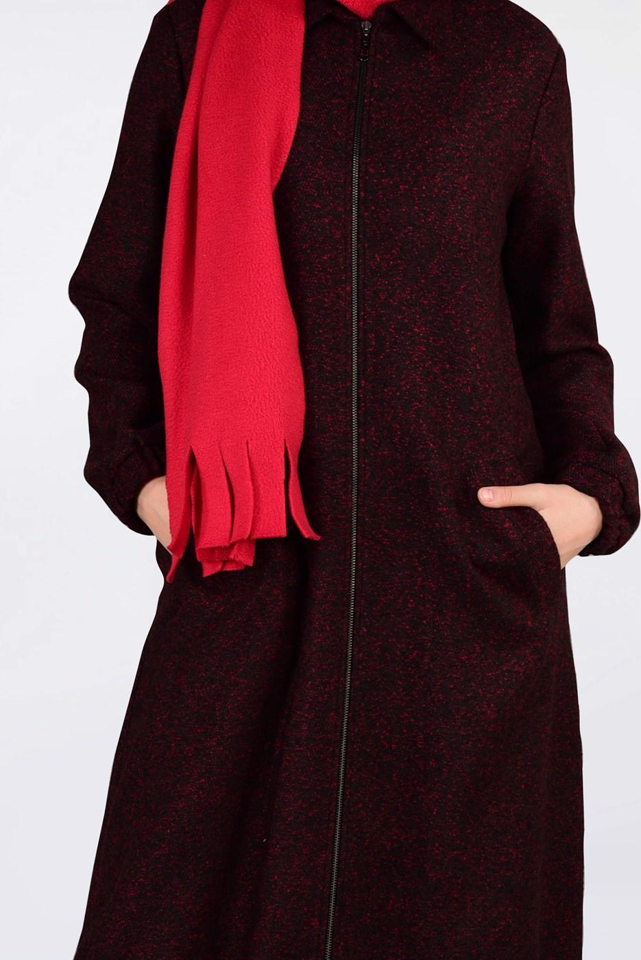 Tesettür giyim SİYAH ETEK UCU LASTİKLİ BOYDAN FERMUARLI GİY ÇIK 4821