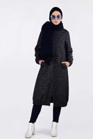 Tesettür giyim LACİVERT ETEK UCU LASTİKLİ BOYDAN FERMUARLI GİY ÇIK 4821