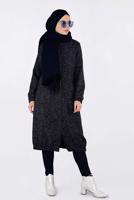 Tesettür giyim LACİVERT ETEK UCU LASTİKLİ BOYDAN FERMUARLI GİY ÇIK 4821