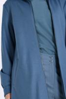 Tesettür giyim MAVİ BOYDAN FERMUARLI GİY ÇIK 4822