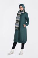 Tesettür giyim YEŞİL BOYDAN FERMUARLI GİY ÇIK 4822