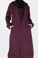 Tesettür giyim PEMBE BOYDAN FERMUARLI GİY ÇIK 4822