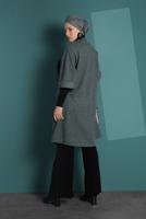 Tesettür giyim GRİ ÇITÇITLI  KAŞE PANÇO 7919 