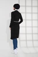 Tesettür giyim SİYAH BELİ BAĞCIKLI TRİKO CEKET 9355