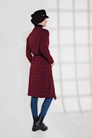 Tesettür giyim BORDO BELİ BAĞCIKLI TRİKO CEKET 9355