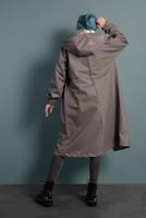 Vêtements hijab VISON TRENCH-COAT EN CUIR À BOUTONS PRESSIONS 9835