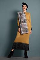 Vêtements hijab ORANGE ROBE BRILLANTE EN TRICOT 0551 