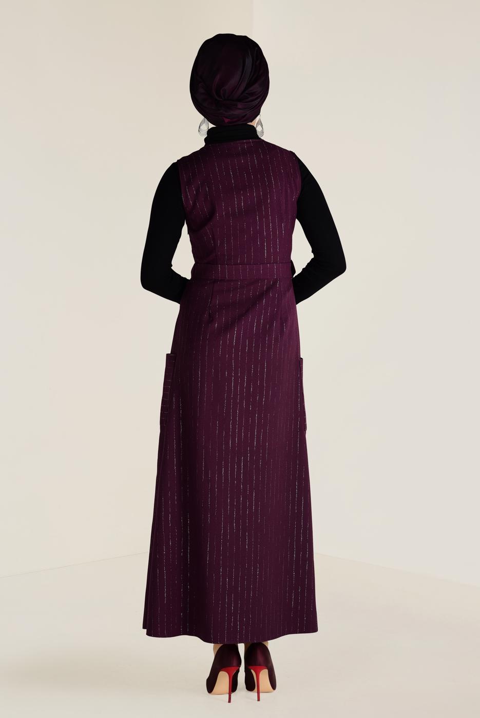 Tesettür giyim MÜRDÜM İKİLİ SALOPET ELBİSE 4572 