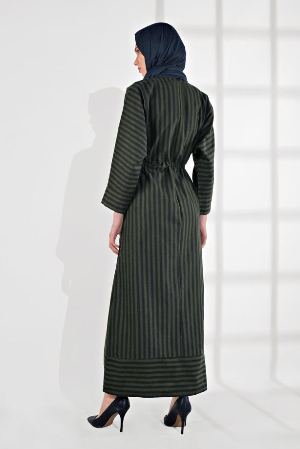 Vêtements hijab  SMOCKED-WAIST STRIPPED DRESS 5904  - TRENDTESETTÜR