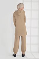 Hijab clothing BEIGE ANIMAL PRINT TRACKSUIT 9855