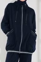 Tesettür giyim LACİVERT KAPÜŞONLU SİMLİ 2&prime;Lİ EŞOFMAN TAKIM 135 