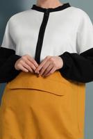 Tesettür giyim TURUNCU FERMUARLI EŞOFMAN TUNİK 737
