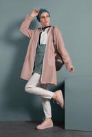 Vêtements hijab VERT TUNIQUE EN SPORT À ZIPPÉ 737 